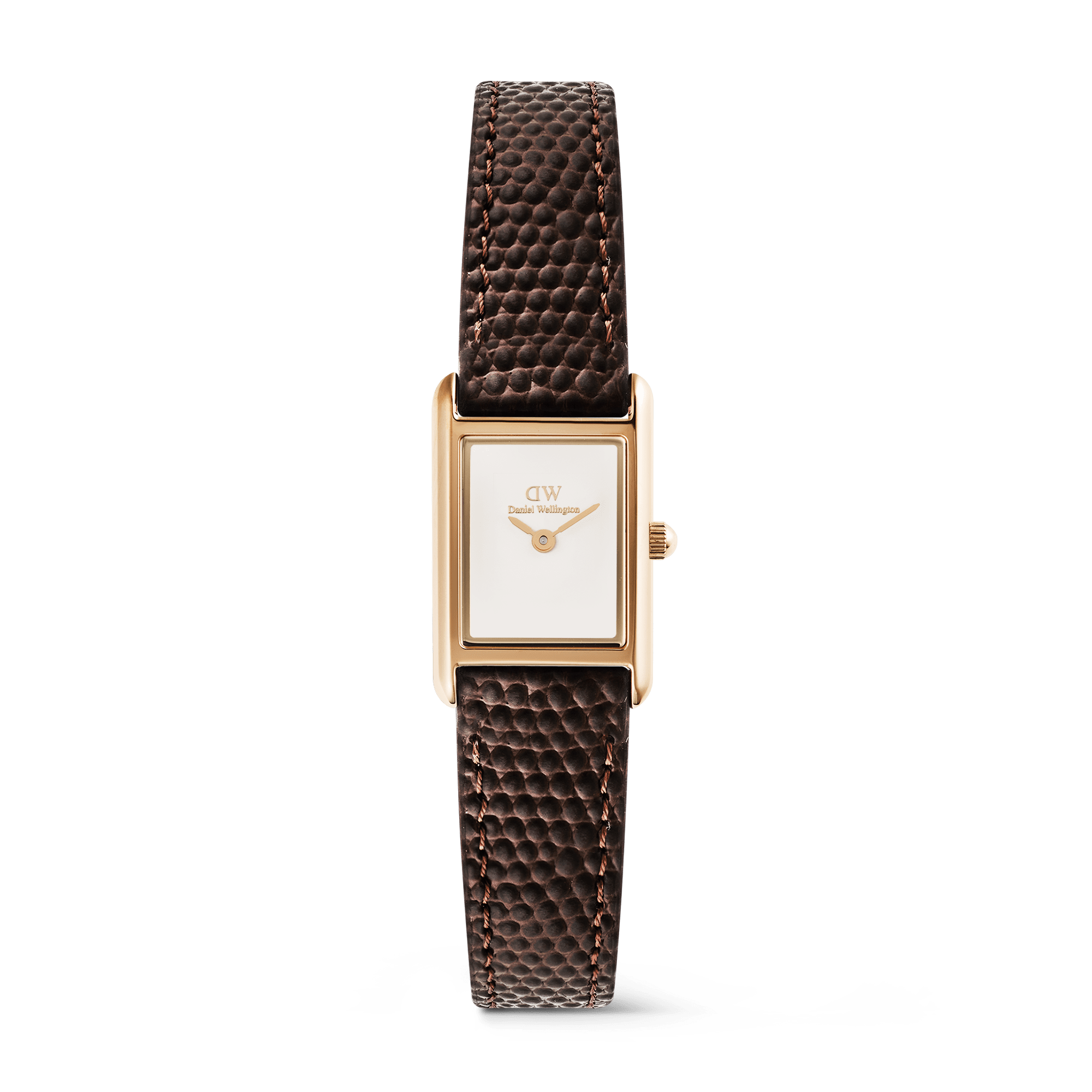 Daniel Wellington Bound Mini Dark Brown Lizard Rose Gold